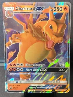 Pokemon TCG Charizard GX SM211 Balck Star Promo Card Holo RARE HOT - Image 1