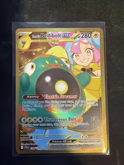 Pokemon TCG Ionos Bellibolt ex 188/159 Journey Together Gold Hyper Rare Card NM - Image 1