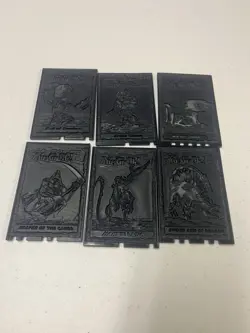 Lot Of 6 Yugioh Yu-Gi-Oh! Vintage 1996 Holo Cards For Mini Actions Figures - Image 1