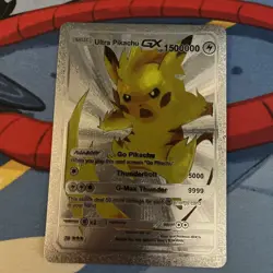 Pokemon Card Ultra Pikachu GX Silver Foil Fanmade card - Image 1