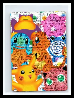 Pokemon Pocket Monsters Vintage Vending Prism Sticker Card #326 Pikachu Squirtle - Image 1