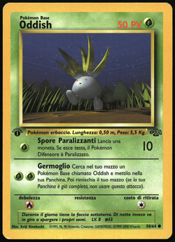 Oddish Jungle 1st Edition 58/64 Pokemon Card Italian Common Moderate - Image 1