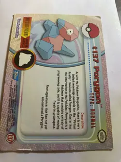 Topps Series 3 Pokemon TV Animation Card #137 Porygon - Non-Holo/Regular HP - Image 2