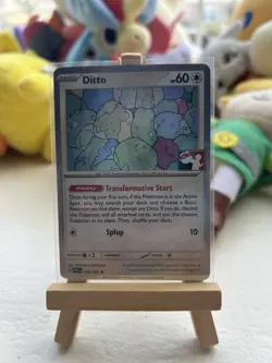 Ditto Pokemon Prize Pack Series 6 Promo Pokemon Card NM/LP Play Stamp Mew 151 - Image 1