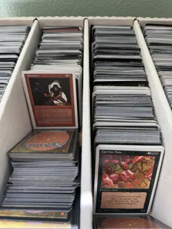 old vintage magic the gathering card collection 1990’s WITH Lands (100 Card Lot) - Image 3