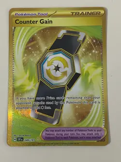 Pokemon - Counter Gain 249/191 Gold Rare Surging Sparks NM - Plus Free Card - Image 1