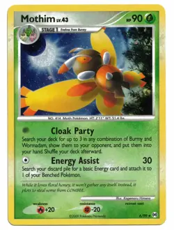 Pokemon Card: Mothim HOLO 6/99 Platinum Arceus Set Rare! GD - Image 1