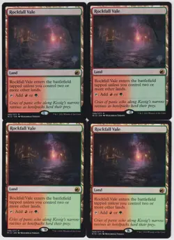 MTG 4X Rockfall Vale X4 (2X Promo Pack) Innistrad: Midnight Hunt Magic - NM/MT - Image 1