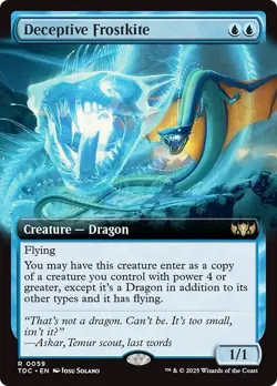 Extended Art DECEPTIVE FROSTKITE mtg NM-M Commander Tarkir Dragonstorm 1 Rare - Image 1