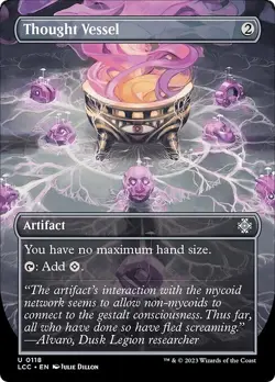 Borderless THOUGHT VESSEL mtg NM-M Commander Lost Caverns of Ixalan 1 Unc - Image 1