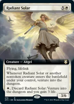 Extended Art RADIANT SOLAR mtg NM Commander Forgotten Realms 1 Rare - Image 1