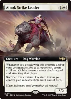 Extended Art AINOK STRIKE LEADER mtg NM-M Commander Tarkir Dragonstorm 1 Rare - Image 1