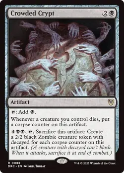 CROWDED CRYPT mtg NM-M Commander Aetherdrift 1 Rare - Image 1