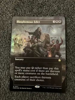 Magic The Gathering MTG - Blasphemous Edict (Borderless) Foil - FDN - Image 1
