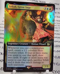 FOIL Extended Art TELLAH, GREAT SAGE mtg NM Final Fantasy 1 Rare - Image 1