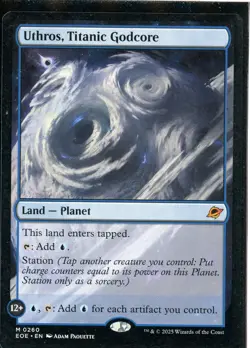 2025 Magic the Gathering Uthros Titanic Godcore Land Plant Near Mint - Image 1