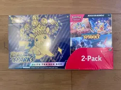 Pokemon Surging Sparks ETB + Booster Bundle Costco 2-pack Sealed - Image 1