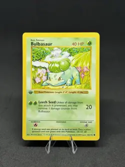 Pokemon Bulbasaur 044/102 Base Set Shadowless First Edition - Image 1