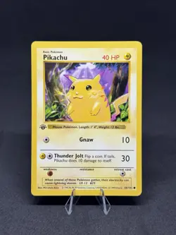 Pokemon Pikachu 058/102 Base Set Shadowless First Edition - Image 1