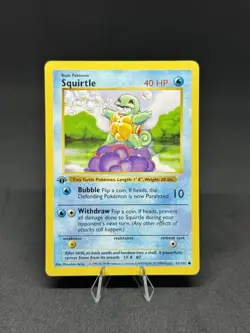 Pokemon Squirtle 063/102 Base Set Shadowless First Edition - Image 1