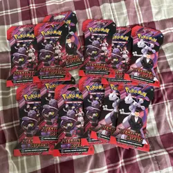 12x Lot of Pokemon TCG Scarlet & Violet Destined Rivals Booster Hanger Packs - Image 1