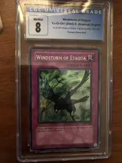Yu-Gi-Oh! TCG Windstorm of Etaqua PCY-001 Prismatic Secret Rare CGC 8 NM/Mint - Image 1