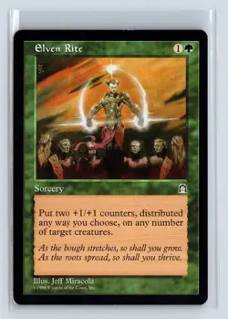 ELVEN RITE - MTG Magic the Gathering Card - Stronghold - Uncommon - Image 1
