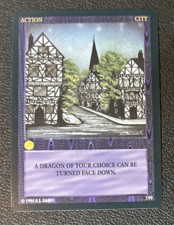 Wyvern CCG 1994 Limited Edition Common Card Action City #199 - Image 1
