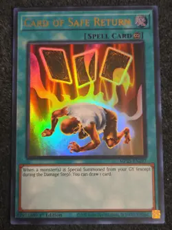 x1 Card of Safe Return - MP25-EN297 - Ultra Rare - 1st Edition Yu-Gi-Oh! M/NM - Image 1