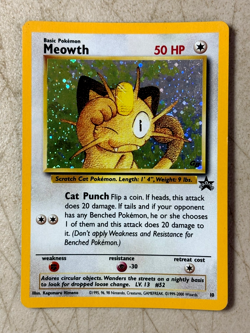 MEOWTH #10 / HOLO 2000 POKEMON PROMO BLACK STAR - MP CARD - Image 1