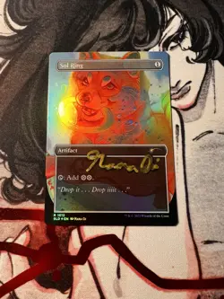 Sol Rings Raining Cats And Dogs Artist Signature (Both Sides) FOIL MTG NM - Image 2