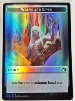 Wren and Seven Emblem/Human Token - FOIL - Innistrad - Magic the Gathering MTG - Image 1