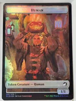 Wren and Seven Emblem/Human Token - FOIL - Innistrad - Magic the Gathering MTG - Image 2