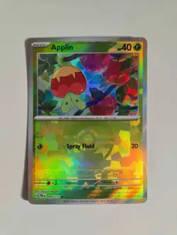 Pokemon Prismatic Evolutions Applin 009/131 Pokeball Texture Shift Error - Image 1