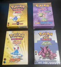 4 POKEMON THEME DECK BOXES ONLY/NO CARDS: Caravan•Hotfoot•Aquapolis•Light *NICE* - Image 1