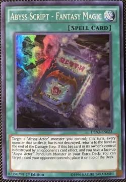 Abyss Script - Fantasy Magic DESO-EN023 Destiny Soldiers 1st Edition Yugioh Card - Image 1
