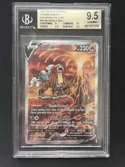 Entei v Crown Zenith Holo Pokemon Card 2023 GG36/GG70 BGS 9.5 Gem Mint - Image 1