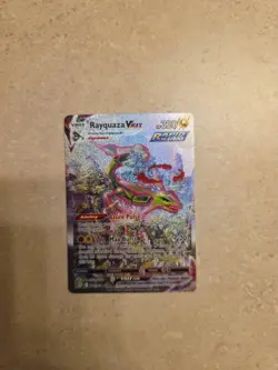 Rayquaza VMAX Alternate Art Secret Holo Card 218/203 Raw Near Mint - Image 1