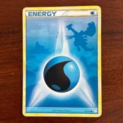 Water Energy 117/123 Non Holo Common HeartGold SoulSilver Pokemon Card - Image 1