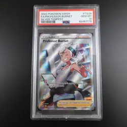 PSA 10 Professor Burnet TG26/TG30 Silver Tempest Graded Pokemon Card - Image 1