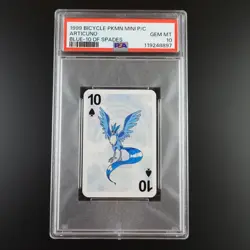PSA 10 Articuno 10 of Spades Graded Pokemon Mini Bicycle Card - Image 1