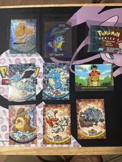 2000 Topps Pokemon TV Animation - PC4 #7 Squirtle - Clear Card - Image 1