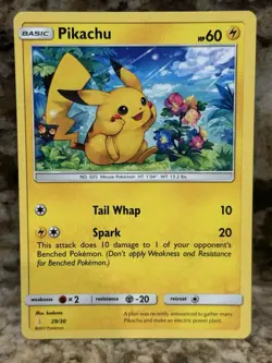 2017 POKEMON TCG PIKACHU Basic SM86 SM PROMOS (SMP) Card #29/30 HP60 MT! NP! - Image 1