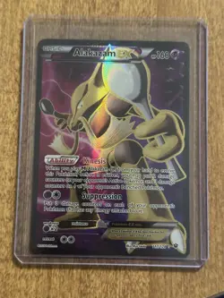 Pokemon Alakazam EX TCG Fates Collide Holo Full Art Ultra Rare Card 117/124 NM - Image 1