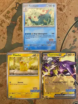 Pokemon Card TCG - Illustration Contest 2024 Promo Set Pikachu Feraligatr NM - Image 1