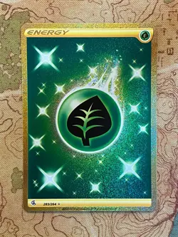 Pokemon Card TCG - Grass Energy 283/264 Secret Rare Gold Fusion Strike Near Mint - Image 1