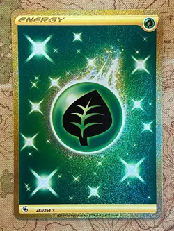 Pokemon Card TCG - Grass Energy 283/264 Secret Rare Gold Fusion Strike Near Mint - Image 2
