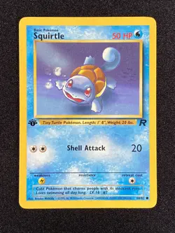 Pokemon Card TCG - *1ST EDITION* Squirtle 68/82 (Common) - Team Rocket - NM - Image 1