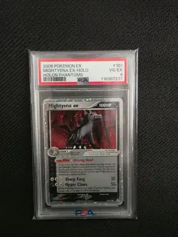 Pokemon TCG Mightyena EX PSA 4 Holo Card 101/110 Pokemon TCG Holon Phantoms - Image 1