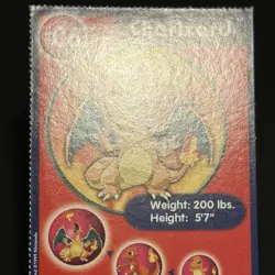 Pokemon 1999 PokeTrivia #06 Charizard Card Mewtwo Strikes Back Movie Scene 1 CUT - Image 3